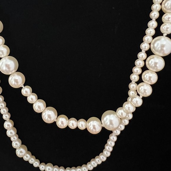 J. Crew Double Strand Faux Pearl Necklace - Picture 2 of 5